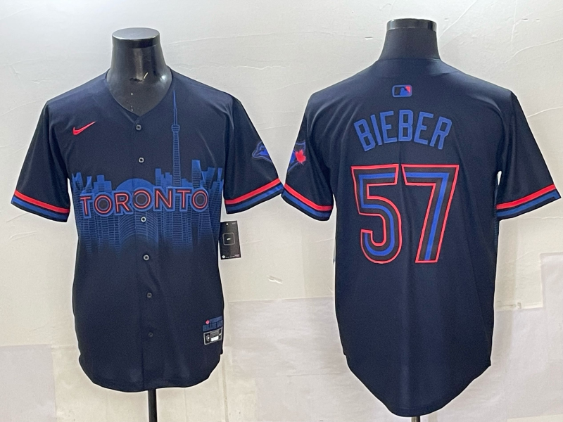 Men 2025 Toronto Blue Jays #57 Bieber Blue Nike MLB Jersey 002->toronto blue jays->MLB Jersey